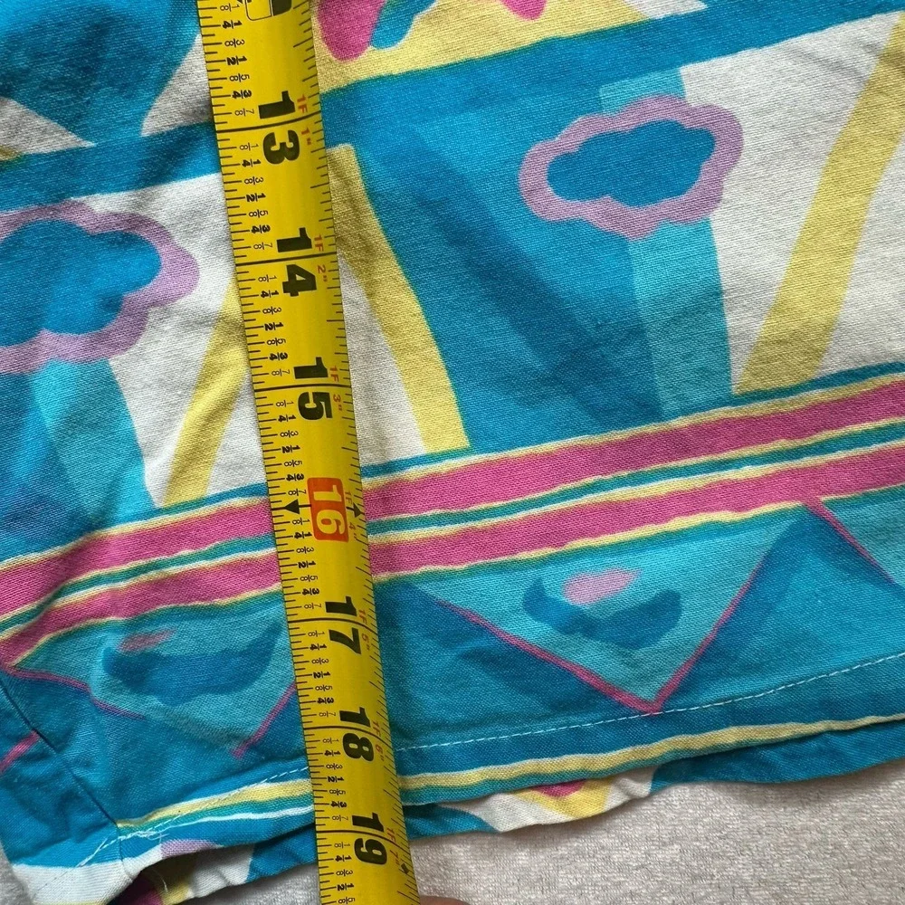 Beach Scene  Shorts Men's XL Geometric Light Blue  Cotton‎